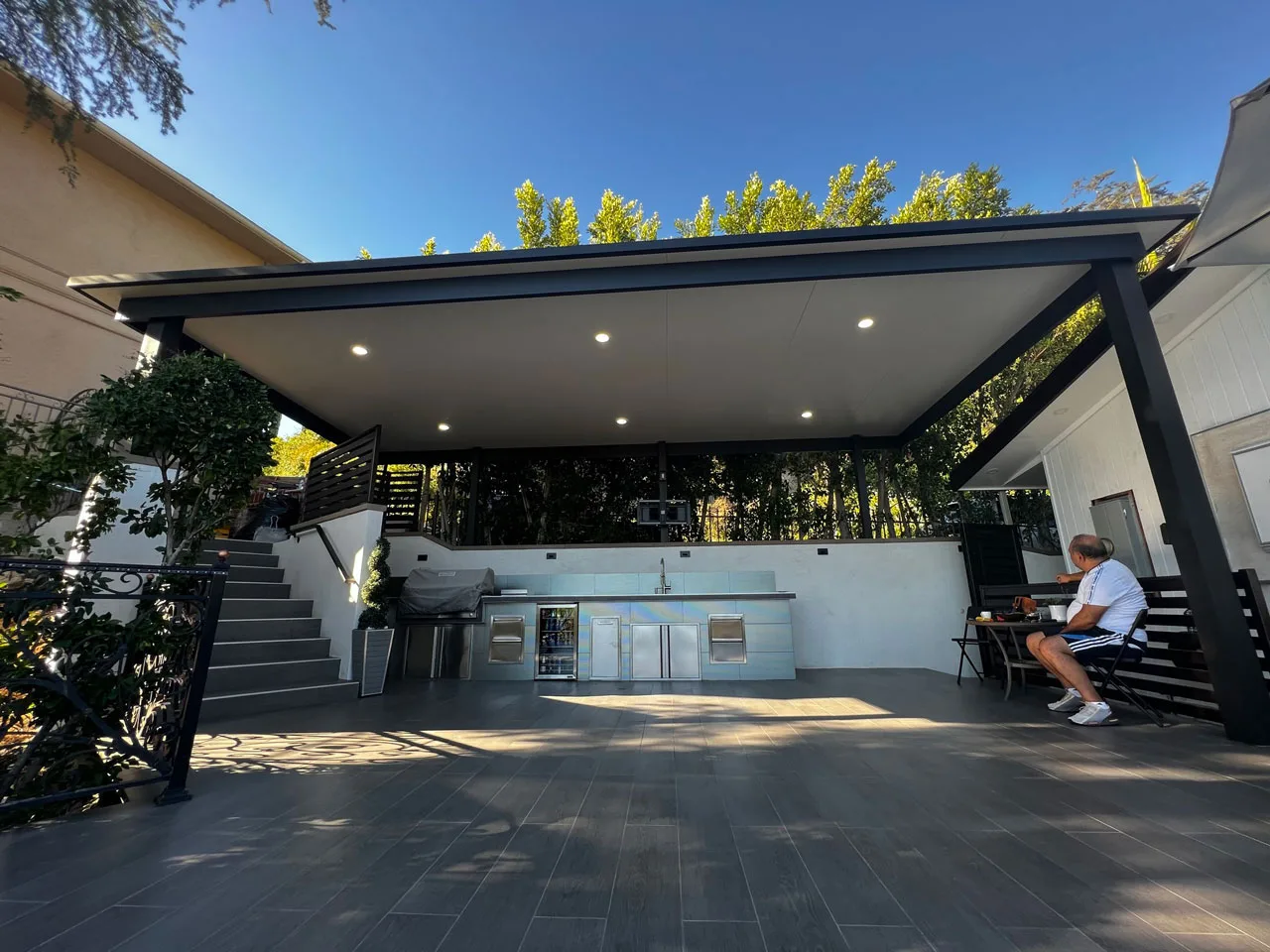 Elite L.A. Patios - 8 Patio Shade Ideas For This Summer - outdoor kitchen under patio cover