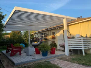 Elite L.A. Patios - 8 Patio Shade Ideas For This Summer - modern white louvered patios pergola