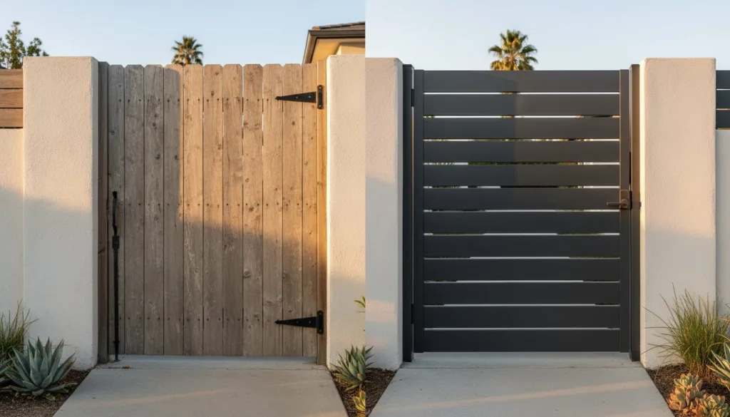 The Los Angeles Homeowner’s Guide to Wood Fence Gates vs. Luxury 4K Aluminum