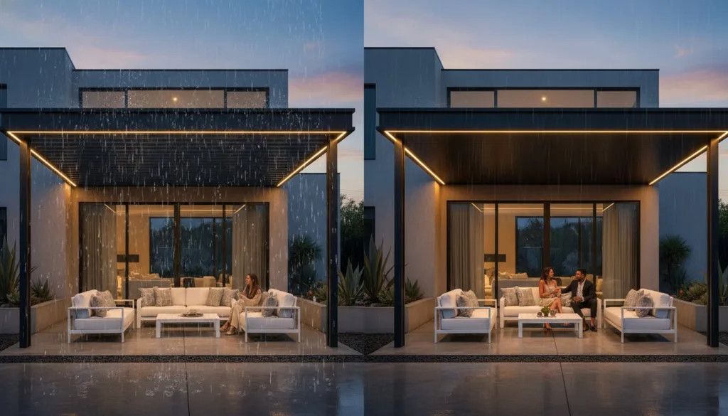 Solid vs. Lattice Patio Cover for Rain: 2026 Luxury Comparison Guide