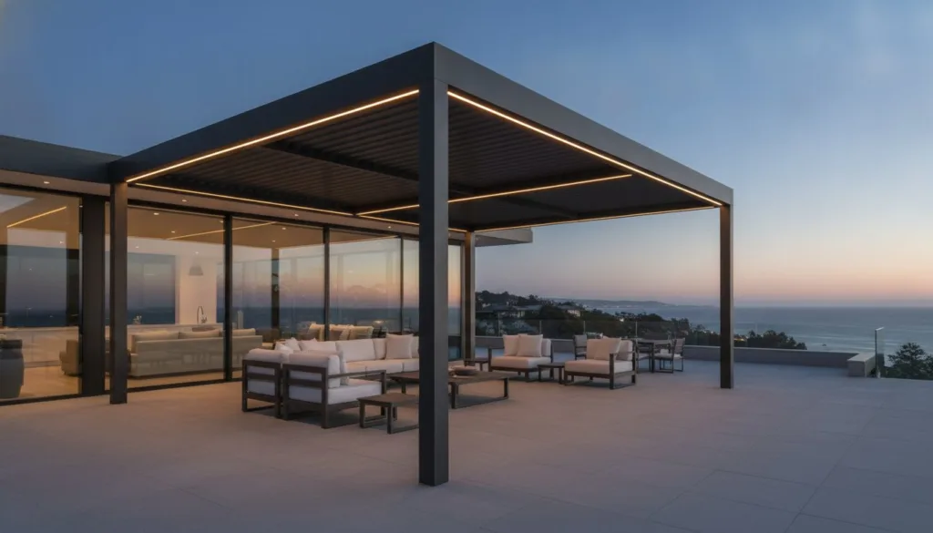Premier Modern Pergola Installer in Newport Beach: Luxury 4K Aluminum Design